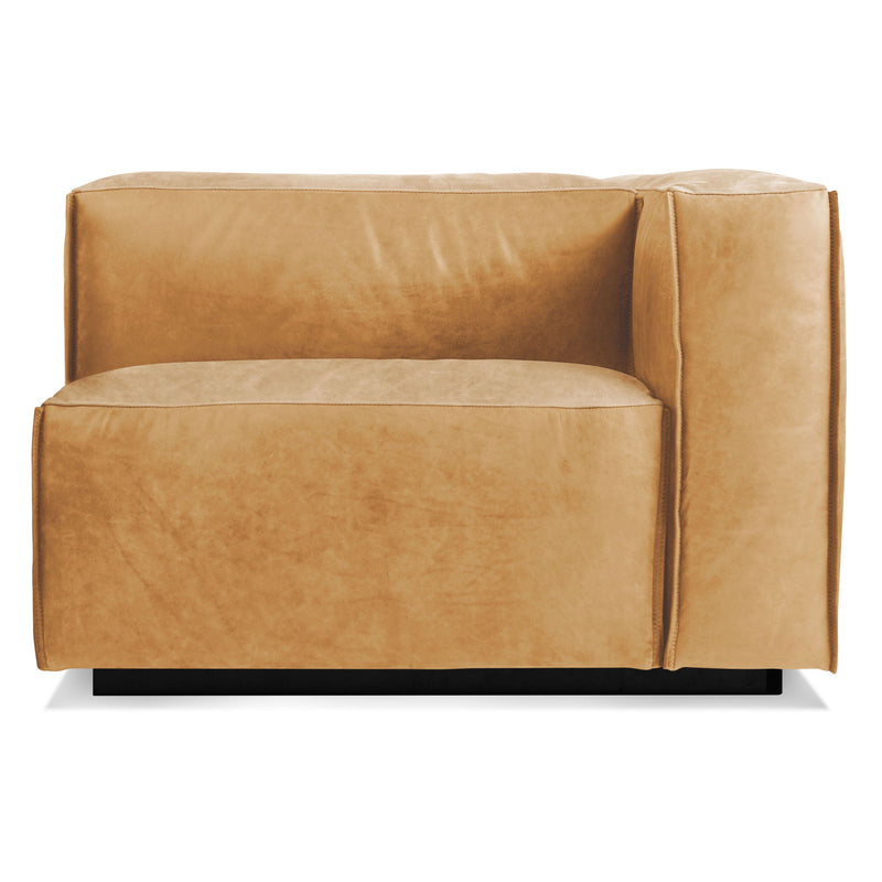 Cleon One Arm Lounge Chair in Camel Leather