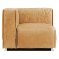 Cleon One Arm Lounge Chair en Camel Leather - ángulo 3
