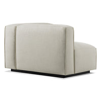 Cleon One Arm Lounge Chair in Maharam Mode in Clavicle - Angle 4