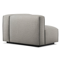 Cleon One Arm Lounge Chair in Tait Charcoal - Angle 4