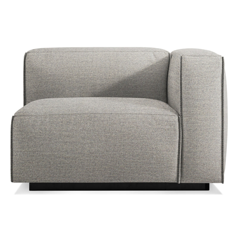 Cleon One Arm Lounge Chair in Tait Charcoal - Angle 1