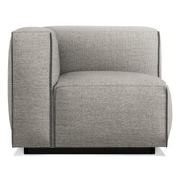 Cleon One Arm Lounge Chair in Tait Charcoal - Angle 3
