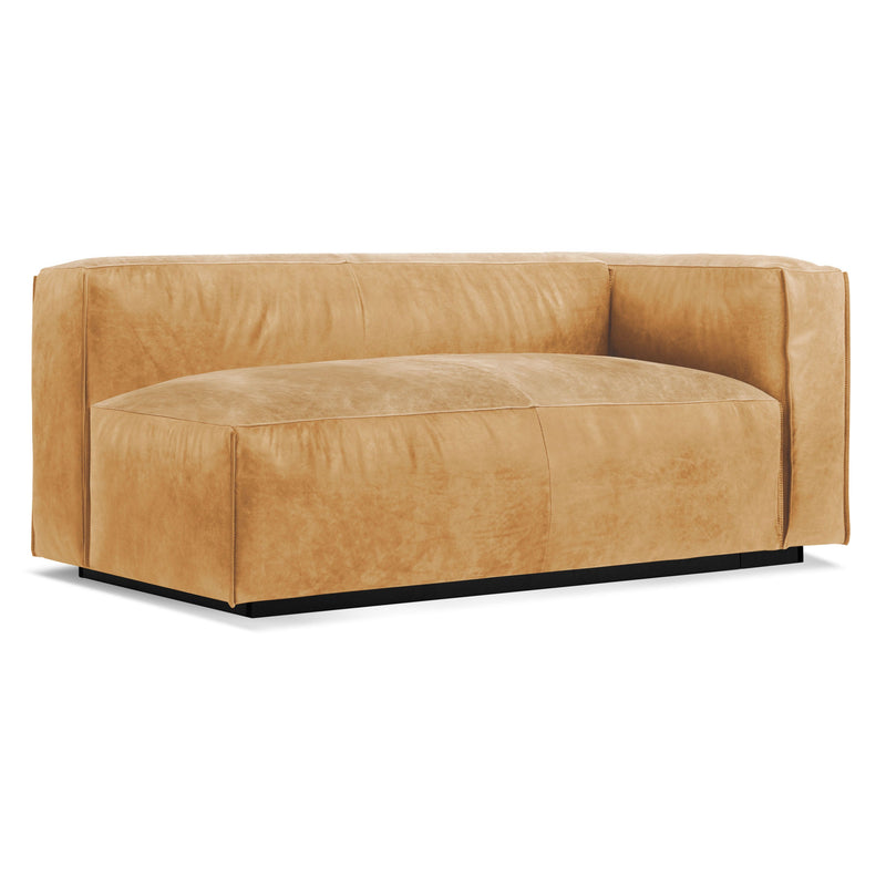 Cleon One Arm Sofa in Camel Leather