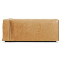 Cleon One Arm Sofa in Camel Leather - Angle 5