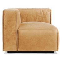 Cleon One Arm Sofa in Camel Leather - Angle 3
