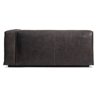 Cleon One Arm Sofa in Slate Leather - Angle 5