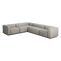 Cleon Large Sectional Sofa in Tait Charcoal - Angle 4