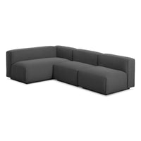 Cleon Medium Sectional Sofa in Maharam Meld in Panda - Angle 3