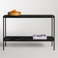 Comehither Console Table en Black Marble - ángulo 2