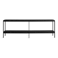 Comehither Long and Low Console Table in Black Marble - Angle 1