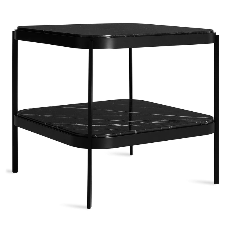 Comehither Side Table in Black Marble - Angle 2