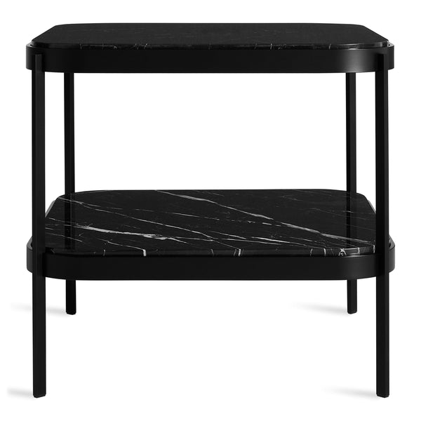 Comehither Side Table in Black Marble - Angle 1