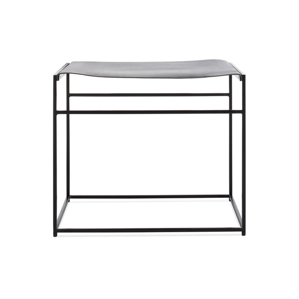 Common Leather Stool in Black / Night Leather - Angle 1
