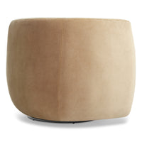 Council Swivel Lounge Chair in Camel Velvet - Angle 9