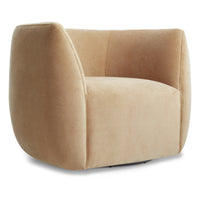 Council Swivel Lounge Chair in Camel Velvet - Angle 6