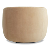 Council Swivel Lounge Chair in Camel Velvet - Angle 10