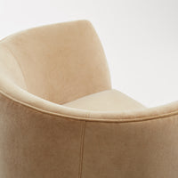 Council Swivel Lounge Chair in Camel Velvet - Angle 11