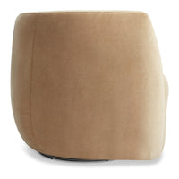 Council Swivel Lounge Chair in Camel Velvet - Angle 8