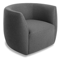 Council Swivel Lounge Chair in Gabro Grey - Angle 6