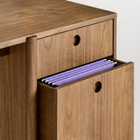 Cursive Desk in Walnut - Angle 8