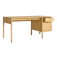 Cursive Desk in White Oak - Angle 5