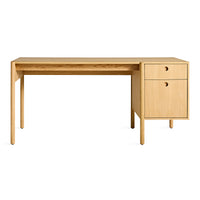 Cursive Desk in White Oak - Angle 1