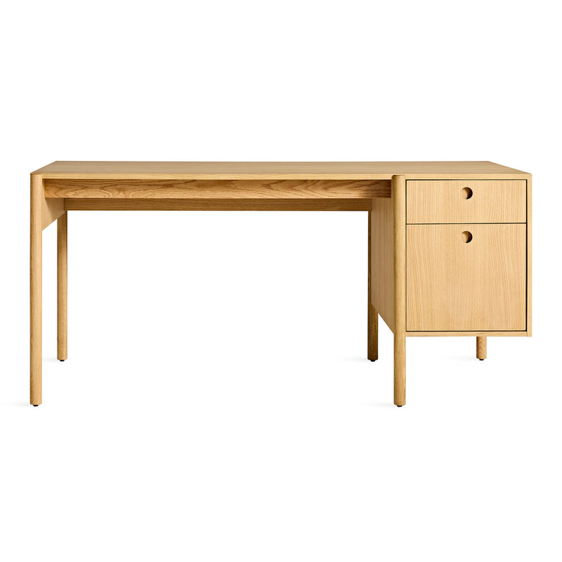 Cursive Desk in White Oak - Angle 1