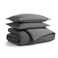 Cascade Duvet Set in Charcoal - Angle 1