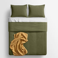 Cascade Duvet Set in Loden Green - Angle 10