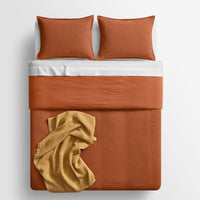Cascade Duvet Set in Tomato - Angle 9