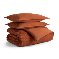 Cascade Duvet Set in Tomato - Angle 1