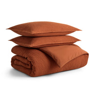 Cascade Duvet Set in Tomato - Angle 1