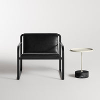 Chit Chat Side Table in Black Marble - Angle 4