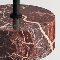 Chit Chat Side Table in Black / Cherry Marble - Angle 8