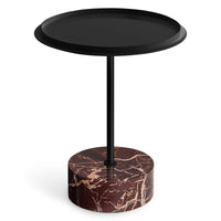 Chit Chat Side Table in Black / Cherry Marble - Angle 5