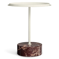 Chit Chat Side Table in Putty / Cherry Marble - Angle 1