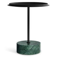 Chit Chat Side Table in Green Marble - Angle 1