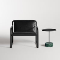 Chit Chat Side Table in Green Marble - Angle 7