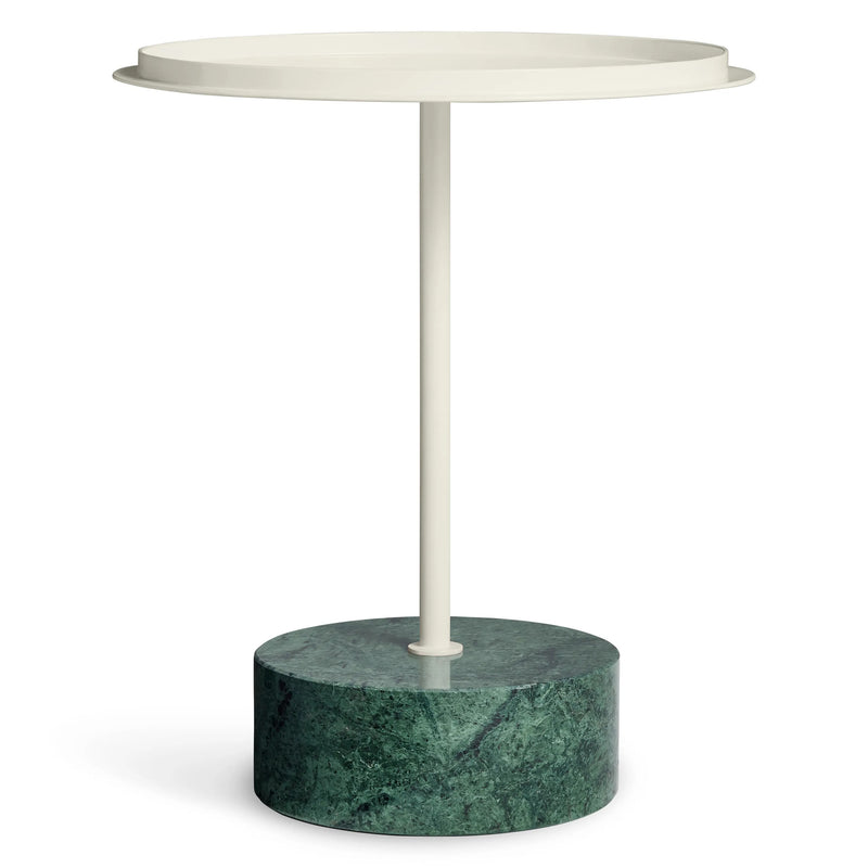 Chit Chat Side Table in Putty / Green Marble - Angle 1