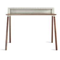 Cant Desk in Walnut / Putty Grey - Angle 2
