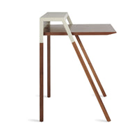 Cant Desk in Walnut / Putty Grey - Angle 4