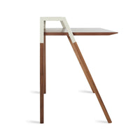 Cant Desk in Walnut / Putty Grey - Angle 3
