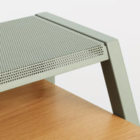 Cant Desk in White Oak / Grey Green - Angle 7