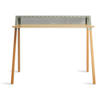 Cant Desk in White Oak / Grey Green - Angle 3