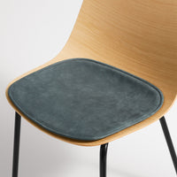 Clean Cut Seat Pad in Ink Leather - Angle 4