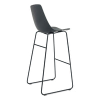 Clean Cut Barstool with Sled Leg in Navy Green - Angle 4