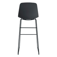 Clean Cut Barstool with Sled Leg in Navy Green - Angle 5