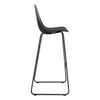 Clean Cut Barstool with Sled Leg in Navy Green - Angle 3