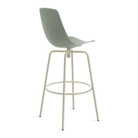 Clean Cut Swivel Stool in Grey Green - Angle 6