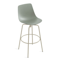Clean Cut Swivel Stool in Grey Green - Angle 4